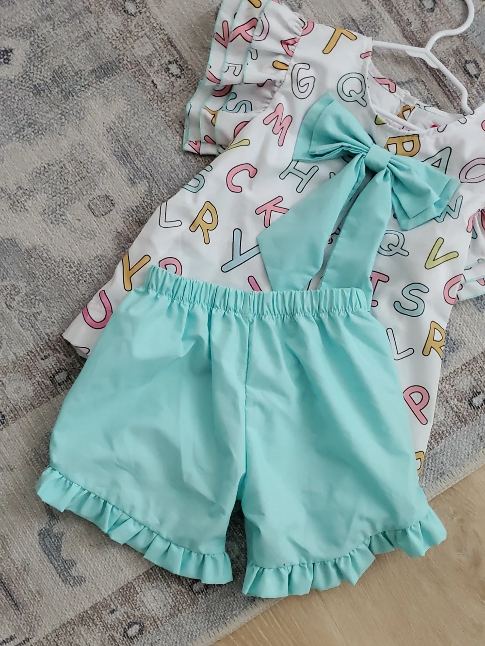 Scout & Holland Girls Back To School ABC Matching Set Outfit Sz5T